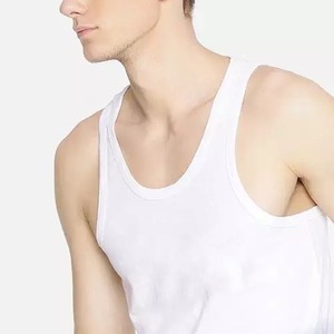 Camiseta de algodón de alta calidad para deporte, culturismo, Fitness, correr, OEM, logotipo liso en blanco, personalizado, para hombre, gimnasio, Stringer, camiseta sin mangas - Product Image 2