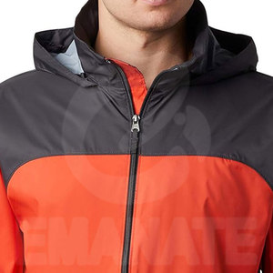 Vestes coupe-vent en toile pour hommes, streetwear d'extérieur, avec design personnalisé, imperméables et logo frontal - Product Image 5