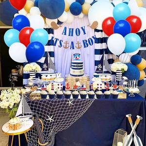 UNK thème nautique fête d'<span class=keywords><strong>anniversaire</strong></span> fournitures océ<span class=keywords><strong>an</strong></span> fête garçon bébé douche bébé 1er <span class=keywords><strong>anniversaire</strong></span> <span class=keywords><strong>anniversaire</strong></span> décoration ensemble - Product Image 3