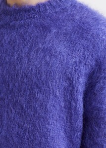 Pull en mohair brossé sur mesure de haute qualité, col rond, pour homme, texture moelleuse, style hip-hop, pull pour homme - Product Image 6