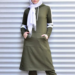 ชุดอาบายะห์สำหรับผู้ใหญ่แบบตะวันออกกลาง ผ้าโพลีเอสเตอร์พรีเมียม ป้องกันการเป็นขุย แขนยาว สไตล์มิดชิด ระบายอากาศได้ดี พร้อมฮู้ดสำหรับผู้หญิง - Product Image 5