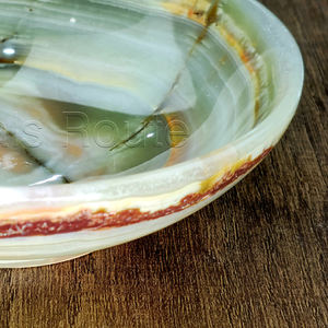 Cuenco de frutas con diseño de mármol de alta calidad, colores naturales redondeados para Decoración de mesa de restaurante en casa, servicio de comida pulido - Product Image 6