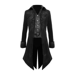 Leather Trench Coat Men QUNPIU Men Leather Trench Coat Full Length