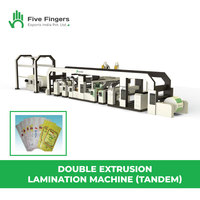 Machine à plastifier industrielle avec double extrudeuse et souffleur d'air