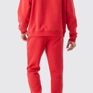 ชุดวอร์มสองชิ้นสำหรับผู้ชายทรงแบ็กกี้มีฮู้ดแบบสวมหัวระบายอากาศได้ดีโอเวอร์ไซส์ผ้าคอตตอน100% สำหรับฤดูหนาว - Product Image 5