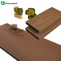 Planche de terrasse en WPC co-extrudé moderne personnalisée, imperméable, anti-corrosion, composite, pour allées extérieures, jardin
