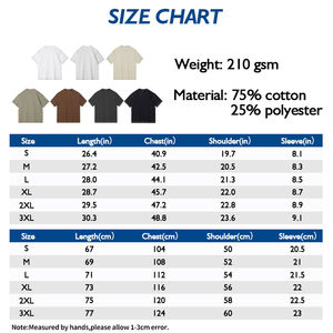 T-shirt vierge anti-rides et respirant unisexe à col rond de couleur unie en polyester/coton de haute qualité - Product Image 4