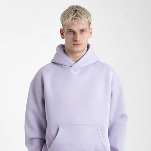 2024 New Fashion Men's Oversized Pullover <b>Hoodie</b> <b>Plain</b> Long Sleeve With Puff Technique Printed Logo Terry Fabric Jacket - Product Image 6