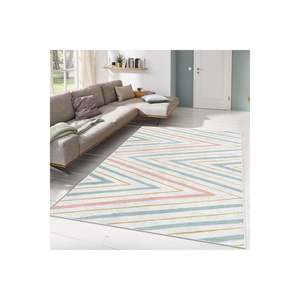 Coloré Zigzag Motif Numérique Imprimé Tapis Polyester Fabriqué À La Machine Tapis De Chambre pour Salon Chambre Adolescents Couloir pour Divers - Product Image 1