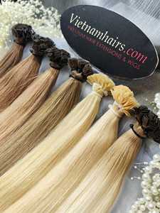 Meilleure vente 100% Extensions vierges vietnamiennes Super Double dessiné Machine Double trame pointe plate pleine cuticule de haute qualité - Product Image 2