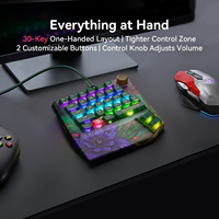 Teclado Mecánico Devil Breaker Wild Lotus II con IA, Teclado Magnético TMR de Una Mano, 31 Teclas, 8000Hz, Activación Rápida, RGB
