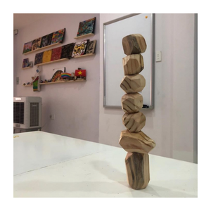 Juguete de apilamiento de Roca de madera Montessori, piedras de equilibrio de Roca de madera hechas a mano duraderas para el aprendizaje y la creatividad de los niños - Product Image 3