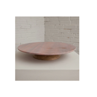 Assiette à vaisselle en marbre naturel blanc Lazy Susan fait à la main 12 "305mm pour Offre Spéciale de forme ronde