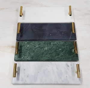 Plateau en marbre élégant plateau de service cosmétique de bijoux pour la décoration de la maison et le plateau d'affichage de bijoux - Product Image 5