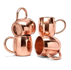 Juego de 4 Uds. De taza de cobre de mula de Moscú de punto martillado de cobre puro auténtico para uso en el hogar, Hotel, restaurante, Bar - Product Image 3