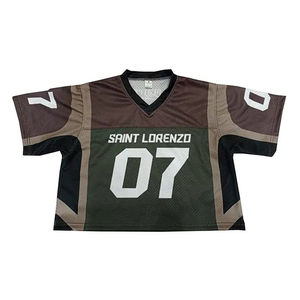 Men's Custom Polyester Cropped <b>Retro</b> Jersey Oversized Streetwear Mesh Football Shirt American Style Soccer Jersey at Best Price - Product Image 1