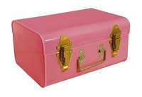 Pink Metal Trunk Storage Box com Gold Handle em preço acessível do fabricante indiano e exportador