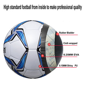 2023 Wholesale Price High Quality Size 4 Blue <b>White</b> PU Leather <b>Football</b> Thermal Bonded Soccer Ball - Product Image 2