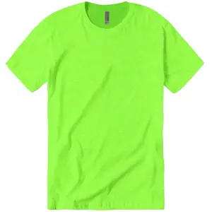 Heren T-Shirt Met Korte Mouwen En Ronde Hals-Veiligheidsgroen Heren Zwaar Katoenen T-Shirt Neon Hthr Groen