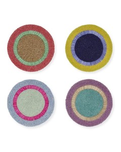 Superior Quality Yin Yang Handcrafted Coasters Set Beaded Embroidery <b>Table</b> <b>Decoration</b> Classic Mother Pearl Dinnerware for - Product Image 6