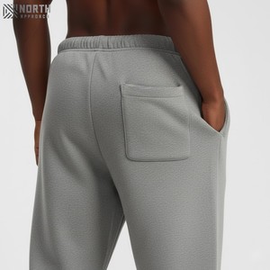 Manufacturer Streetwear Men's Sweatpants 100% Cotton French Terry Sweatpants Drawstring Wide Leg Heavyweight Sweatpants Winter - Product Image 6