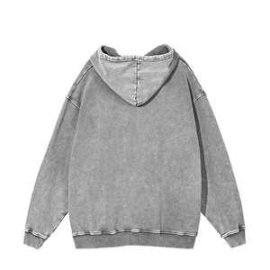 Vente directe d'usine Hommes Acid Wash Hoodie Respirant Sweat Fleece pour l'Hiver Produit Chaud Pas Cher Sweatshirts - Product Image 3