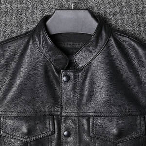 Chaleco de cuero para hombre, ropa de calle sin mangas, Chaleco de cuero para hombre de buena calidad, gran oferta, Chaleco de cuero para hombre - Product Image 4