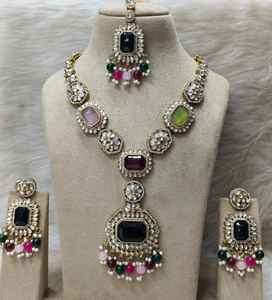 New Arrival Unique Kundan Stone With Pearl Brass <b>Necklace</b> for Ethnic Party Wear for Wedding Engagement and Anniversary - Product Image 5