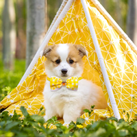 Accessoires de toilettage pour animaux de compagnie : Colliers à nœuds papillon en satin réglables assortis pour petits chiens et chats – Qualité supérieure pour Noël et Halloween