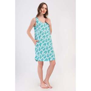 KADIN P.SUPREM GENIS ASKILI ETEGI OVAL CEPLI TUNIK - มิ้นท์ - มิ้นท์ - Product Image 1