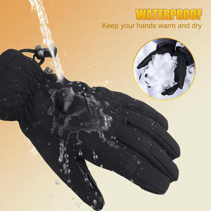 Fermeture sécurisée hommes gants de ski imperméable Ski hiver pas cher prix hiver respirant plein doigt gants de ski pour hommes - Product Image 4