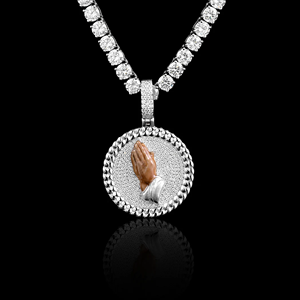 จี้อัลลอยชุบทองสำหรับผู้ชายประดับเพชร CZ ระยิบระยับแฟชั่นออกแบบได้ตามต้องการ - Product Image 1