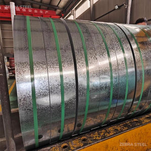 Bande d'acier galvanisé 0,3 mm 0,5 mm 0,8 mm d'épaisseur, largeur de découpe personnalisée, bande GI, ruban d'acier revêtu de zinc pour la fabrication de tuyaux - Product Image 1