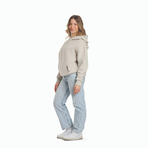 Venta al por mayor de alta calidad Crop Top lavado con ácido de las mujeres en relieve Puff impresión sudaderas con capucha de los fabricantes de ropa de aduanas Sudadera con capucha - Product Image 2