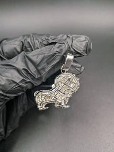 Pendentif Moissanite Chien Animal Bling Breloque Chiot Diamant Rond Hip Hop en Argent 925 Bijoux Fins Pendentifs & Breloques - Product Image 4