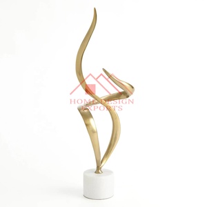 Escultura abstracta de metal moderna para mesa y sala de estar decoración del hogar - Product Image 1