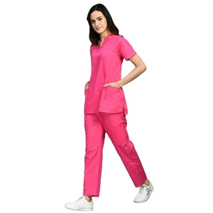 Uniforme de enfermera de dos piezas para mujer de la mejor calidad, comodidad para todo el día, Media manga, doble costura, diseño Flexible, uniformes de enfermería - Product Image 6