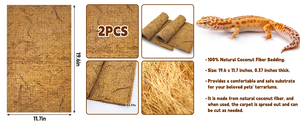 Alfombrilla de fibra de coco natural para jaulas de reptiles: lagarto, Tortuga, serpiente | Ecológico, fácil de limpiar, a prueba de humedad, cálido, ignífugo - Product Image 6