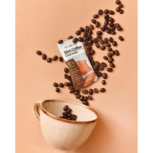 Slim Green <b>Coffee</b> Powder Popular Herbal Natural Detox <b>Instant</b> Solid Drink for Weight Loss Box Packaging - Product Image 3