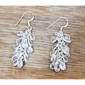 Boucles d'oreilles en argent sterling 925 avec zircon cubique naturel Cadeau idéal pour elle avec crochet Petite boucle d'oreille-Modèle E0060-GS - Product Image 3