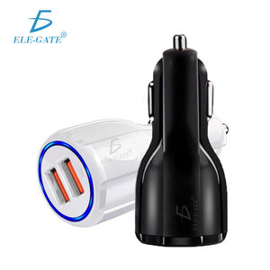 Caricabatterie Turbo per Auto con 2 Porte USB 5V 2.1A, Adattatore per Accendisigari 12-24V - Product Image 2