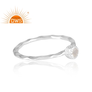 Bague empilable artisanale en argent sterling avec pierre de lune arc-en-ciel naturelle, best-seller, fabricant de bijoux sur mesure - Product Image 3