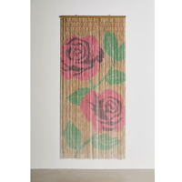 100% écologique Rose bambou perlé rideau pour fenêtre porte couverture chambre diviseur nuances maison hôtel station décoration