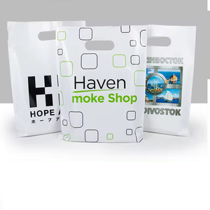 Ventas calientes logotipo personalizado impreso parche mango PE portador bolsas de compras troquelado con impresión de huecograbado para uso en supermercados - Product Image 4