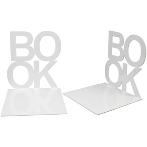 Sujetalibros de metal de alta calidad para libros pesados, diseñados para mantener los libros rectos en un escritorio o mesa. - Product Image 5