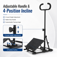 BNcompany - Bloque de Acero Profesional Personalizado y Ecológico para Sentadillas de Gimnasio, 6.28 kg, 4 Posiciones Ajustables, Tabla Inclinada para Pantorrillas