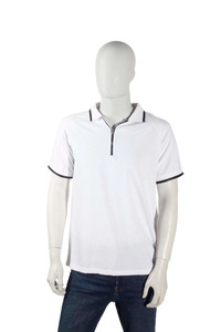 Polo décontracté pour hommes, 100% coton, été, manches courtes, demi-fermeture éclair, tissu respirant anti-rides de haute qualité - Product Image 2