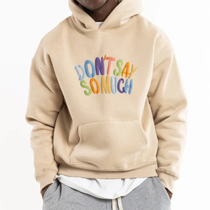 เสื้อฮู้ดและเสื้อสเวตเตอร์ผ้าเฟรนซ์เทอร์รีซักลายนูนมีฮู้ดและเสื้อสเวตเชิ้ตแนวสตรีทแวร์สั่งทำปักโลโก้ได้ - Product Image 4