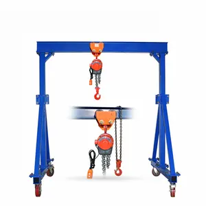 Mobile Electric Construction Mini Indoor Floor Lift Gantry Crane 1 Ton 3 Ton 2 Tonne Walking Gantry