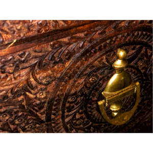 Luxury Solid <b>Wood</b> Hand Carving Chest <b>Box</b> Royal Suitcase Jewelry <b>Box</b> Treasure <b>Box</b> for Organize Medicine Multifunctional - Product Image 6